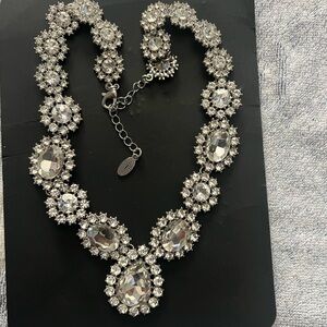 Elegant Silver Crystal Necklace